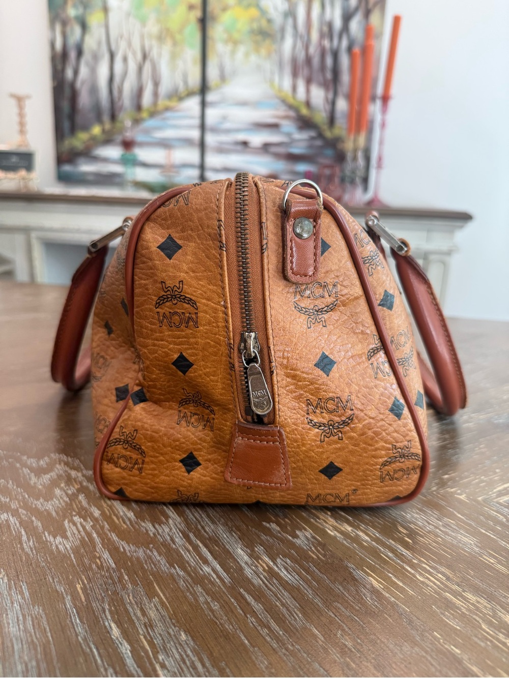 MCM Handbag Brown Leather - Picture 5 of 14